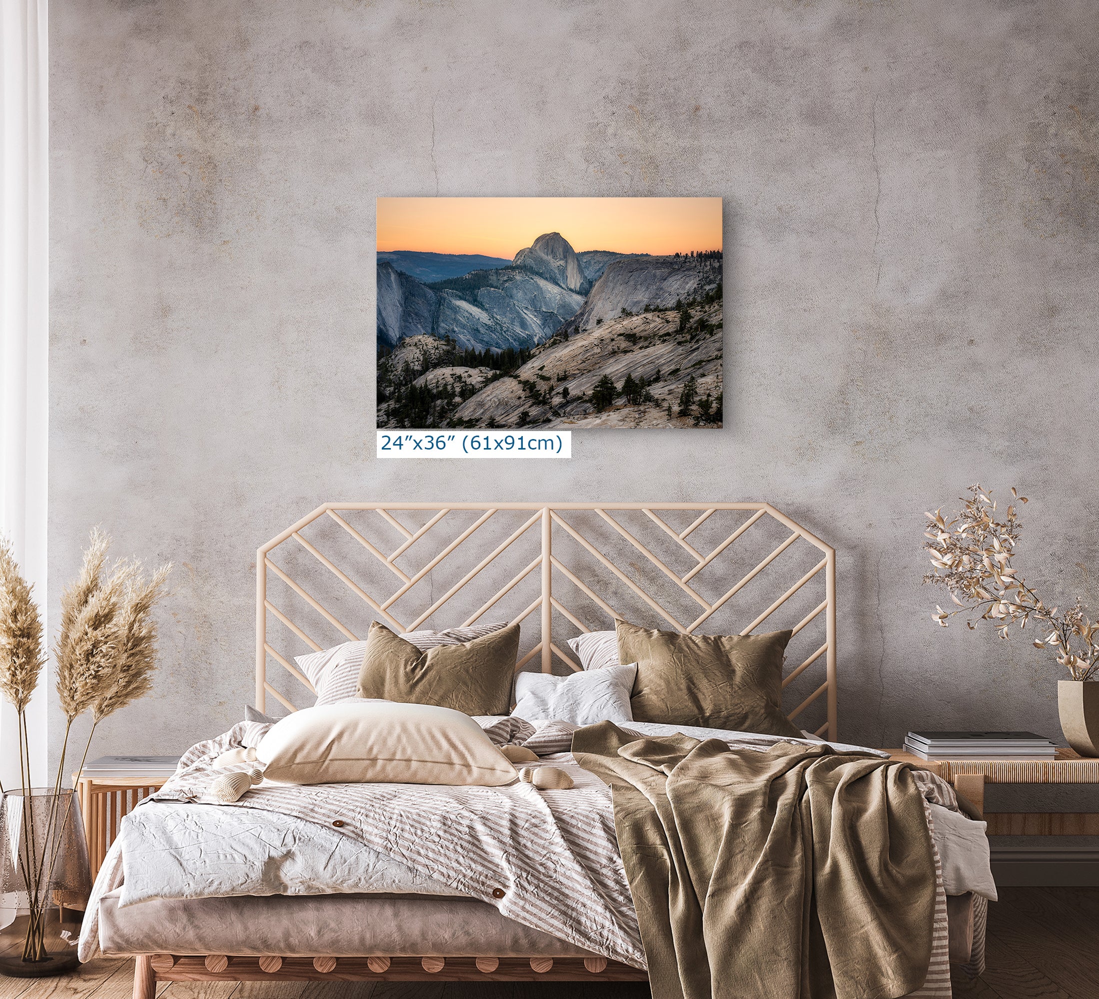 Glacier Point Yosemite National Park Mountain Picture, Half Dome Nature Photo Canvas Relaxation Artwork