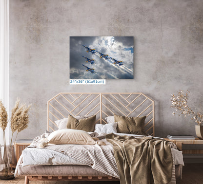 Blue Angels Artwork, FA-18 Super Hornet Military Aircraft Aviation Wall Decor