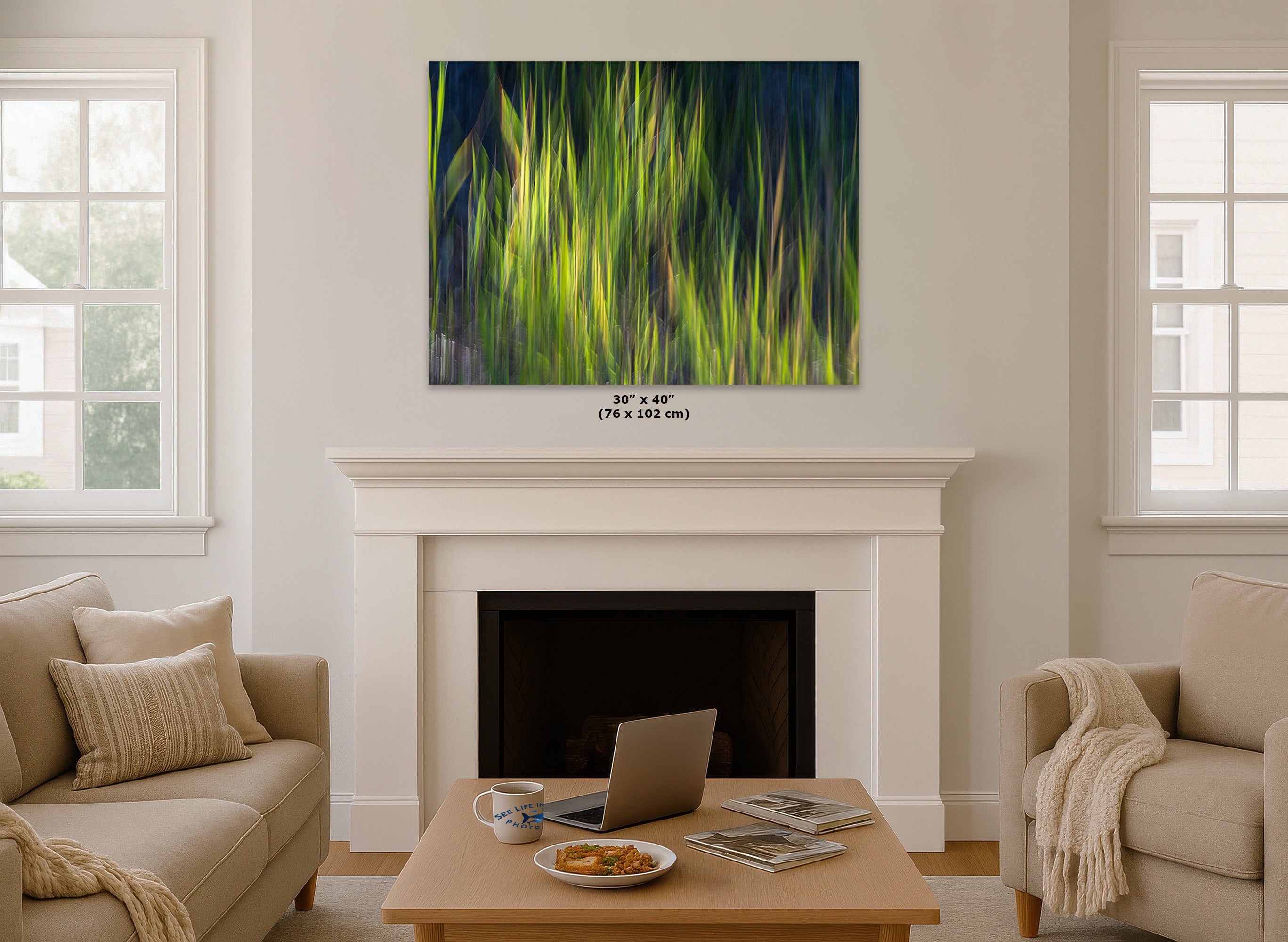 Sage Green Abstract Art Nature Photo