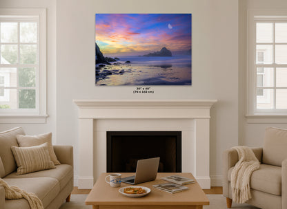 Pfeiffer Beach Sunset, Big Sur California Coastline Ocean Picture Nature Photo, Relaxation Artwork, Meditation, Office House Decor