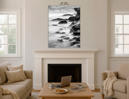 Point Lobos Carmel California Coastline Abstract Ocean Picture, Relaxation Artwork Nature Photo for Meditation, Office, Dorm, House Decor