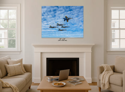 Blue Angels Aviation Artwork, FA-18 Super Hornet Military Aircraft Print