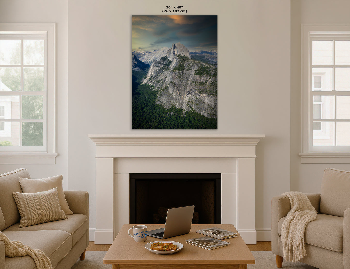 Half Dome Wall Art, Yosemite National Park Nature Photo