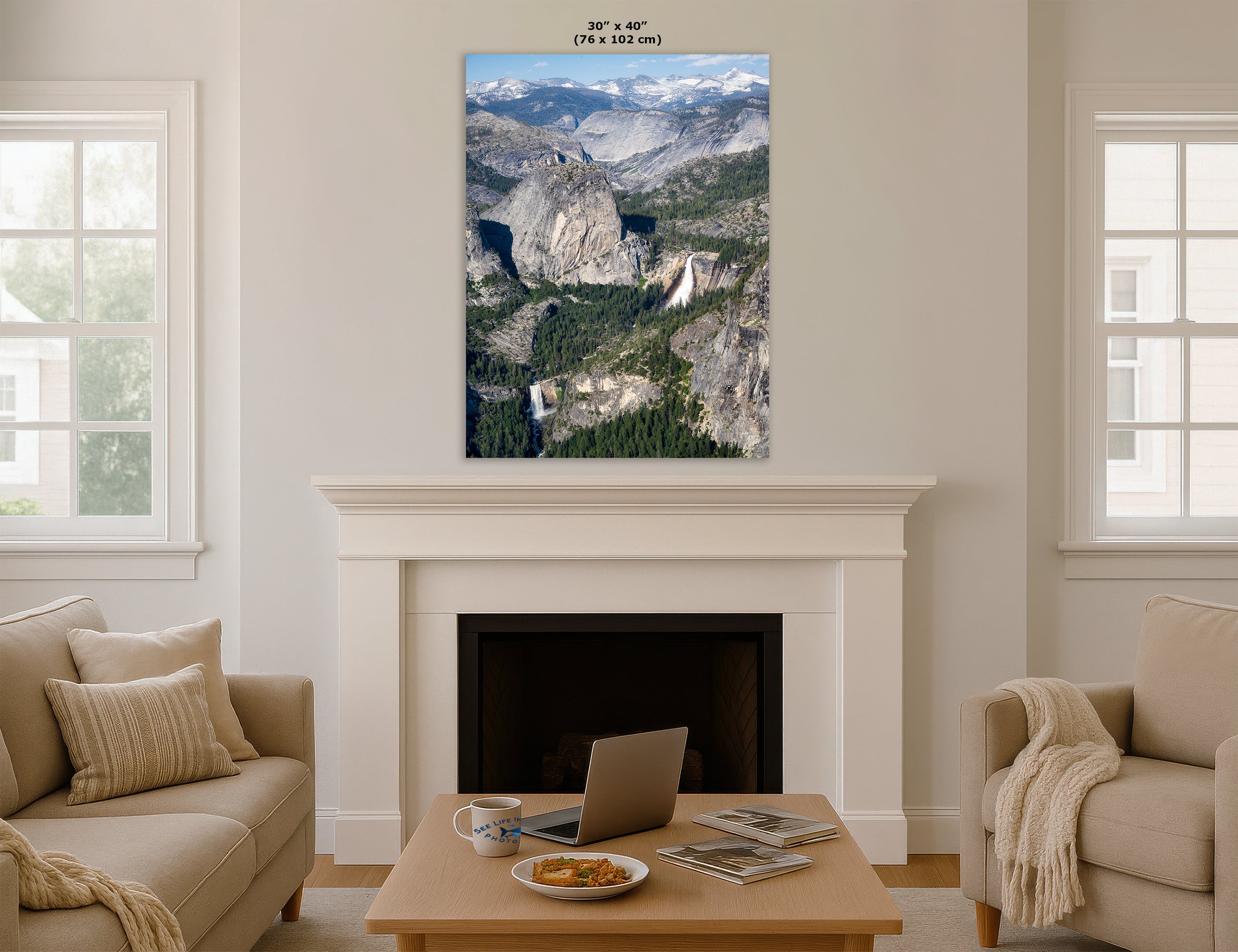Yosemite Wall Art, Glacier Point Mountain Landscape Nature Photo