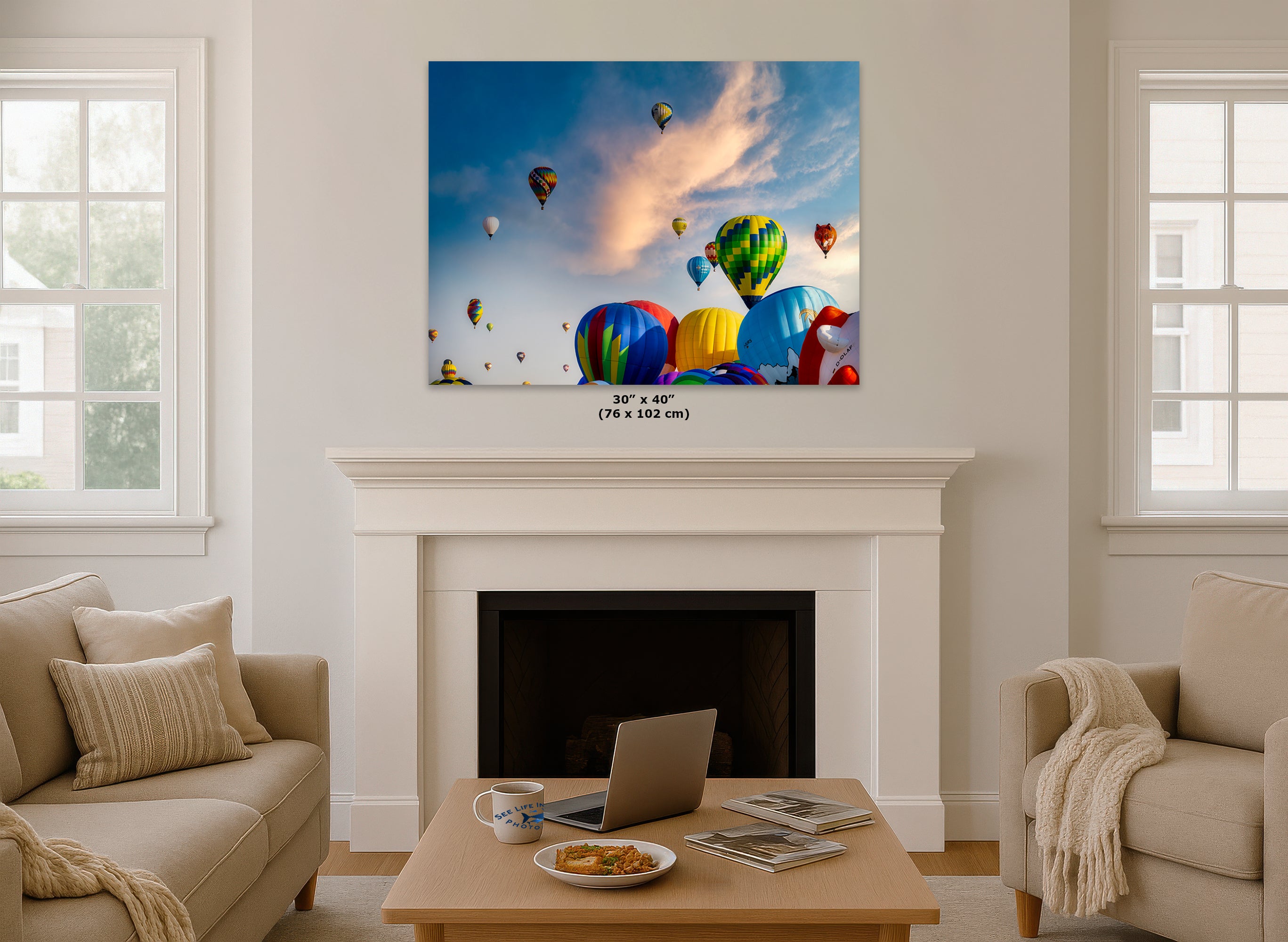 Hot Air Balloon Festival | Albuquerque New Mexico Balloon Fiesta Wall Art | Office, Cubicle & House Decor