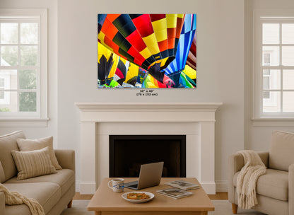 Hot Air Balloon Festival Mass Ascension Close Up | Albuquerque New Mexico Balloon Fiesta Wall Art | Office, Cubicle & House Decor