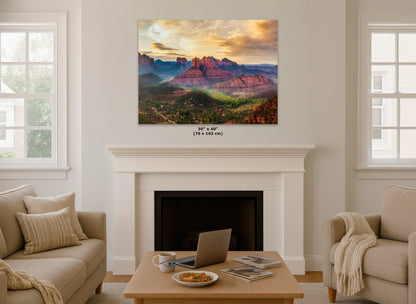 Cathedral Rock View, Sedona Arizona Desert Picture Nature Photo Relaxation Artwork for Meditation, Office, and House Decor