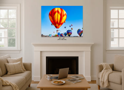 Hot Air Balloon Festival Mass Ascension | Albuquerque New Mexico Balloon Fiesta Wall Art | Office, Cubicle & House Decor