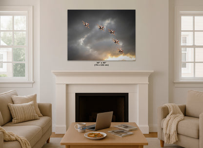 US Airforce Thunderbirds F-16 Fighting Falcon Aviation Artwork | Military Aviation Decor for Home & Office Display