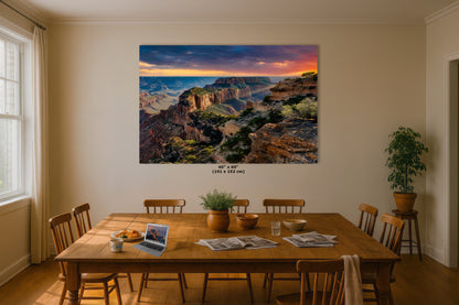 Grand Canyon National Park, North Rim Cape Royal, Arizona Desert Picture Nature Photo, Bohemian Style Relaxation Artwork for Meditation, Apartment, Office & House Decor