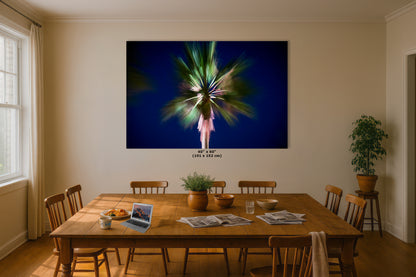 Palm Tree Forest Picture Impressionist Art Nature Photo Relaxation Artwork | Bohemian Style for Meditation, Office, & House Decor