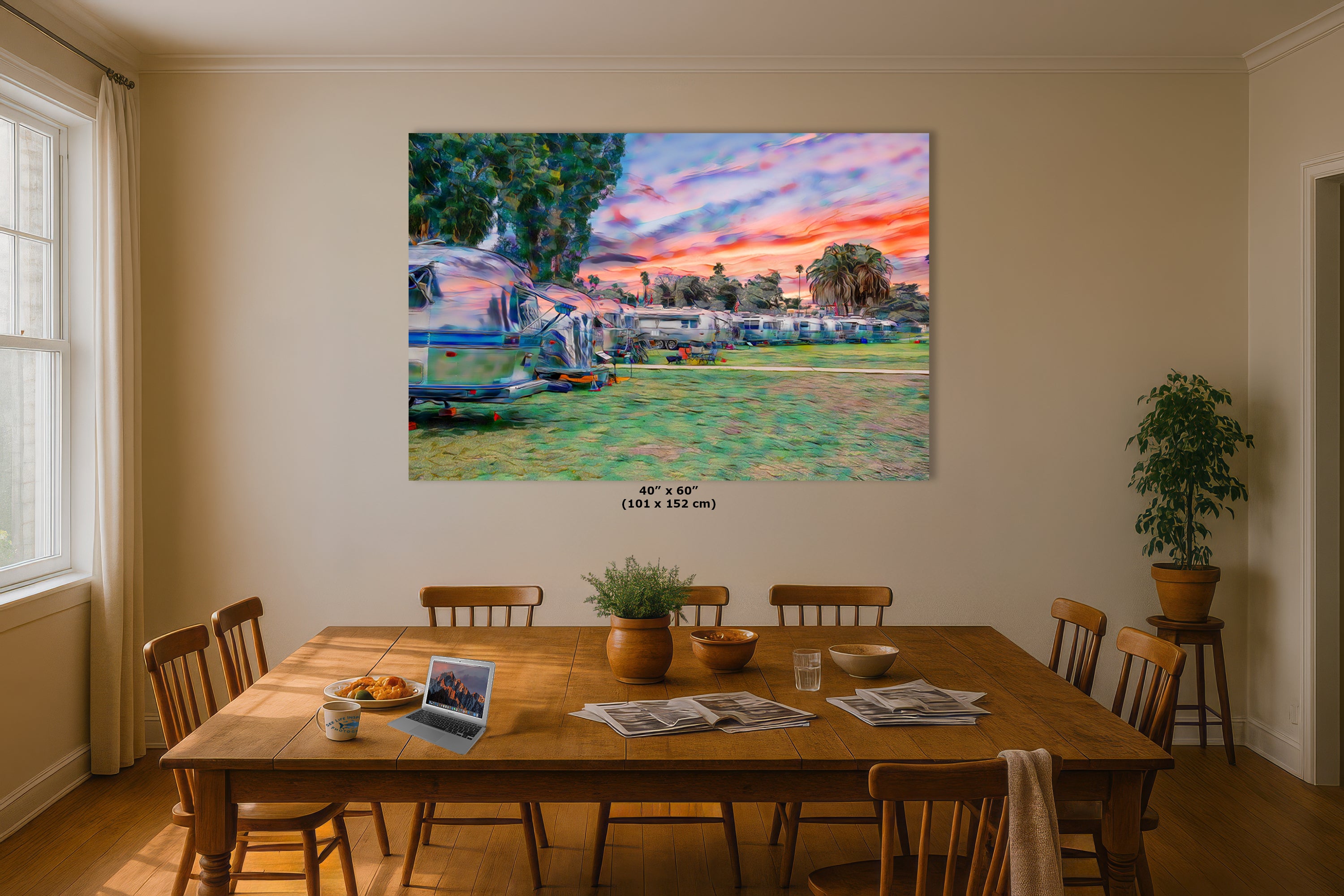 Airstream Travel Trailer Art Camping Decoration