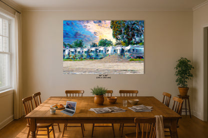 Airstream Trailer Beach Art Camping Decoration