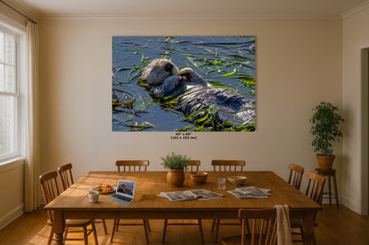 Sea Otter Picture Marine Mammal Wildlife Photography, Relaxing Nature Art Print, Ocean Scene, Dorm Room Decor, Animal Photography