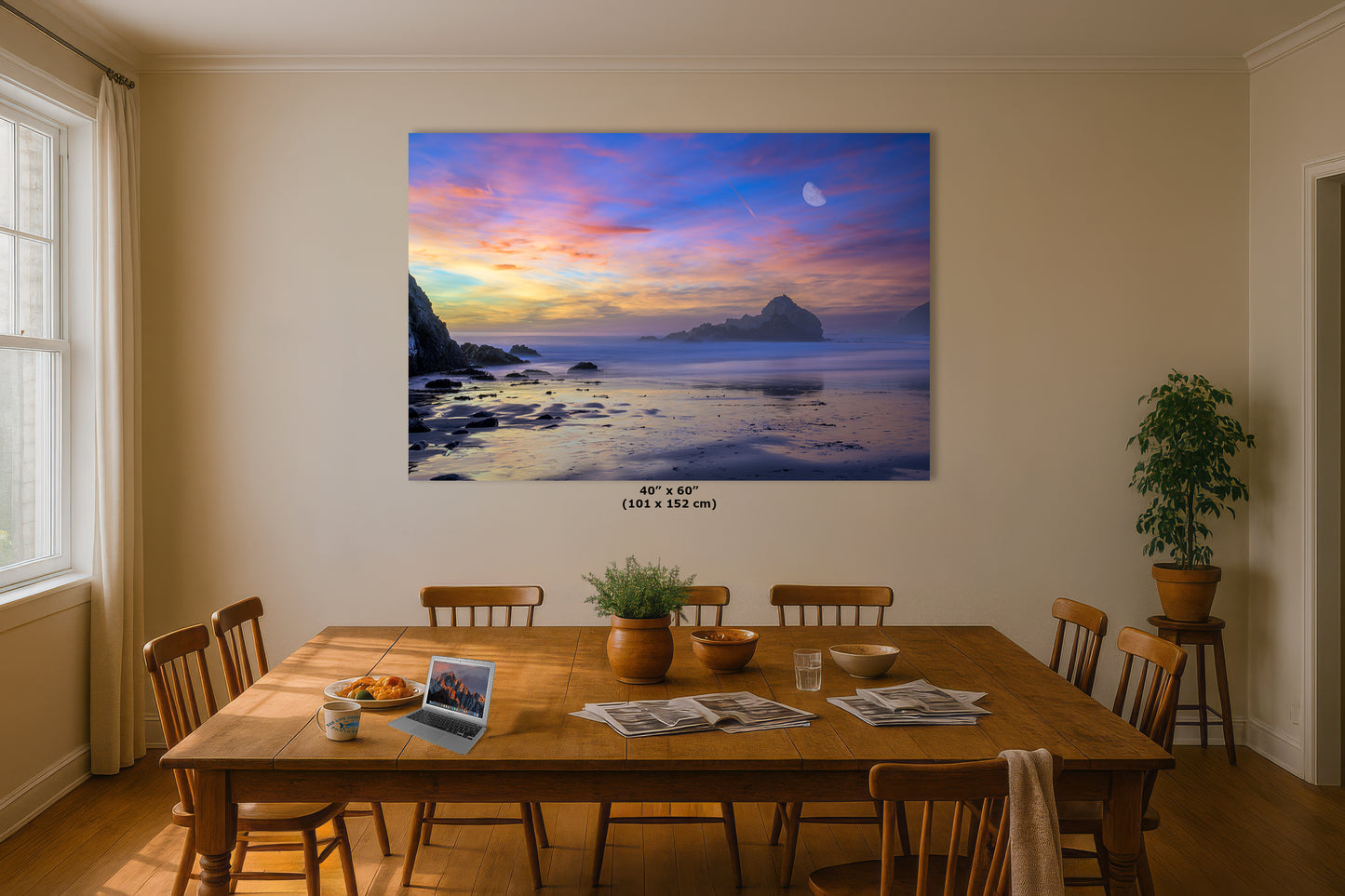 Pfeiffer Beach Sunset, Big Sur California Coastline Ocean Picture Nature Photo, Relaxation Artwork, Meditation, Office House Decor
