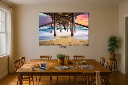 Southern California Coastline Ocean Picture Nature Photo, Relaxation Artwork, Newport Beach Pier Wall Art, Coastal Decor for Meditation