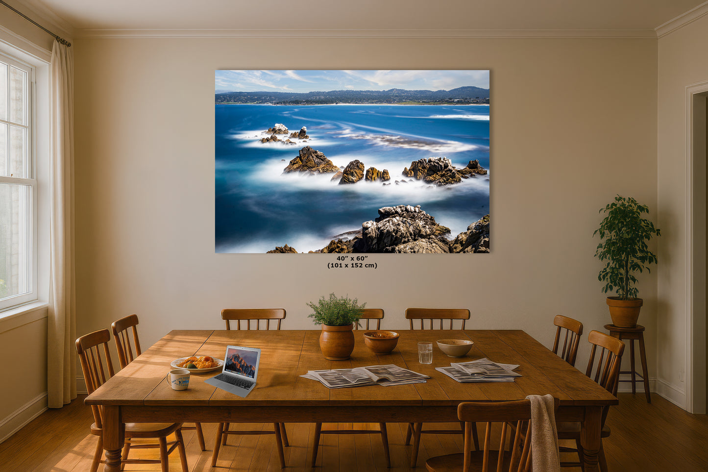 Point Lobos Shoreline, Carmel California Coastline Ocean Picture, Relaxation Artwork Nature Photo for Meditation, Office, Dorm, House Decor
