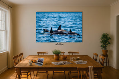 Orca Whale Marine Mammal Wildlife Photography, Killer Whale Ocean Art Print for Nature Lovers and Ocean Enthusiasts