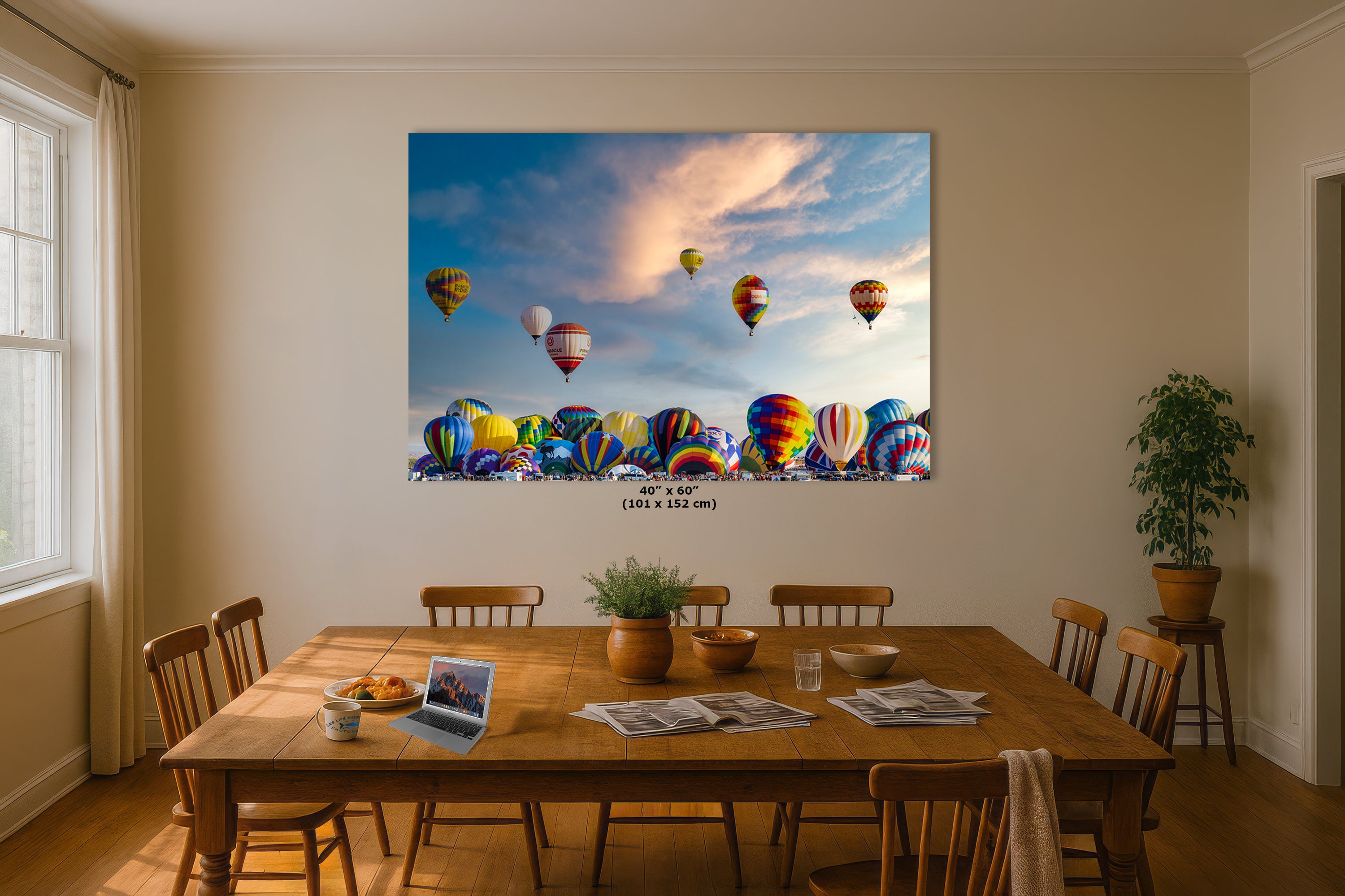 Hot Air Balloon Festival Mass Ascension Photo | Albuquerque New Mexico Balloon Fiesta Wall Art | Office, Cubicle & House Decor
