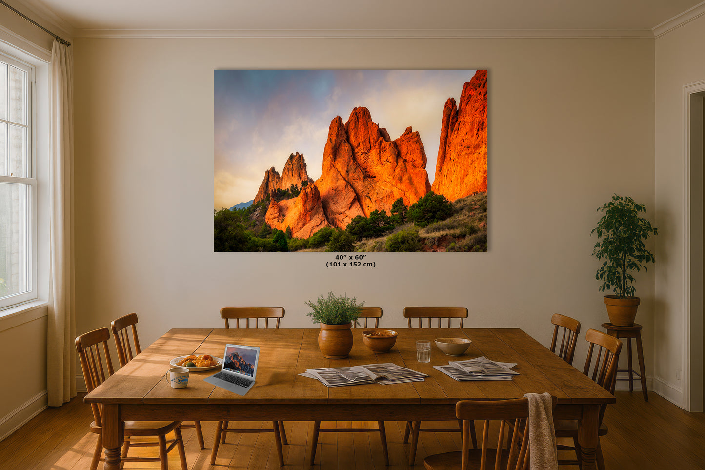 Garden of the Gods Colorado Mountain Picture, Vibrant Rocky Mountain Nature Photo for Meditation Relaxation and Bohemian Decor