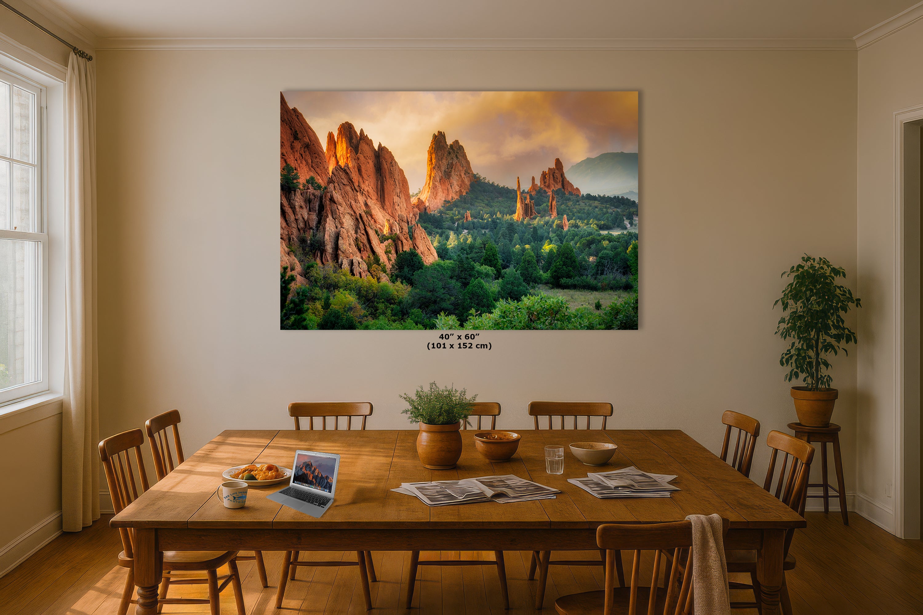 Garden of the Gods Colorado Mountain Picture Nature Photo, Rocky Mountain Relaxation Artwork for Meditation, Office, & House Decor