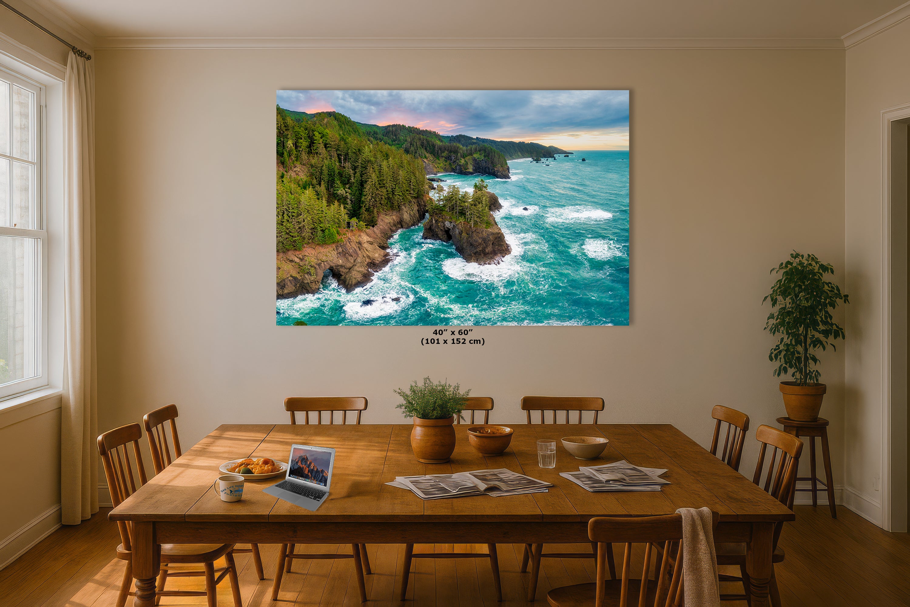 Oregon Coast Ocean Picture, Pacific Northwest Rocky Coastline Nature Photo