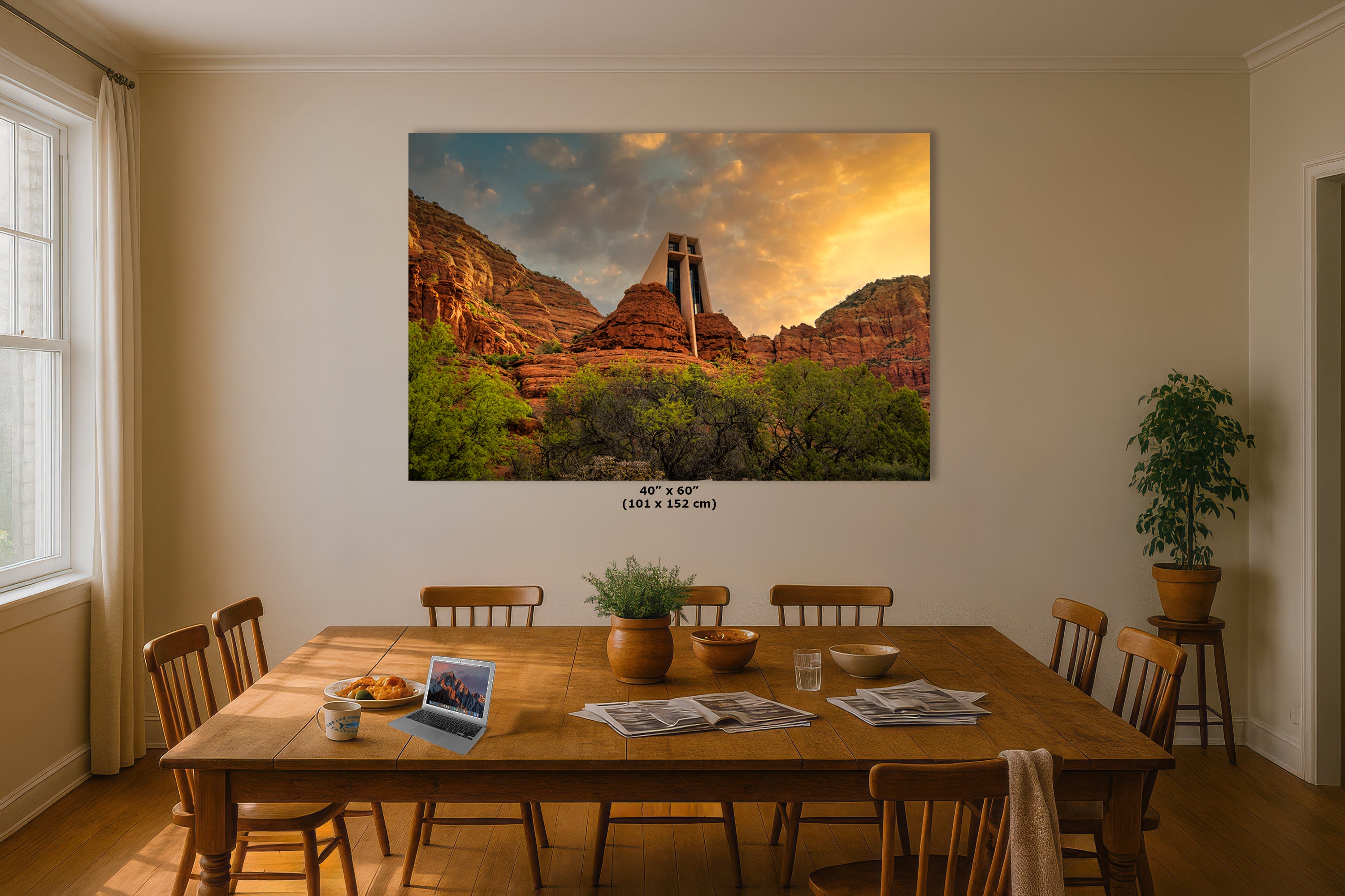 Chapel of the Holy Cross Sedona Arizona Desert Picture, Southwestern Wall Art, Church Landscape Print, Office Decor, Cubicle & Home Wall Art