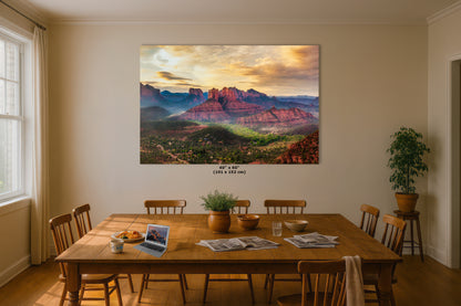 Cathedral Rock View, Sedona Arizona Desert Picture Nature Photo Relaxation Artwork for Meditation, Office, and House Decor