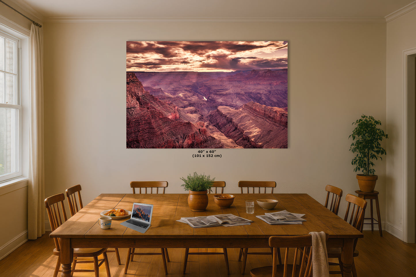 Grand Canyon National Park, Arizona Desert Picture Sunset Nature Photo, Bohemian Style Relaxation Artwork for Meditation, Apartment, Office & House Decor