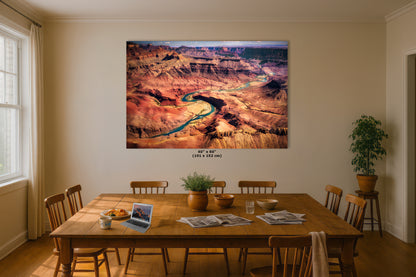 Grand Canyon National Park, Aerial Arizona Desert Picture Nature Photo, Bohemian Style Relaxation Artwork for Meditation, Apartment, Office & House Decor
