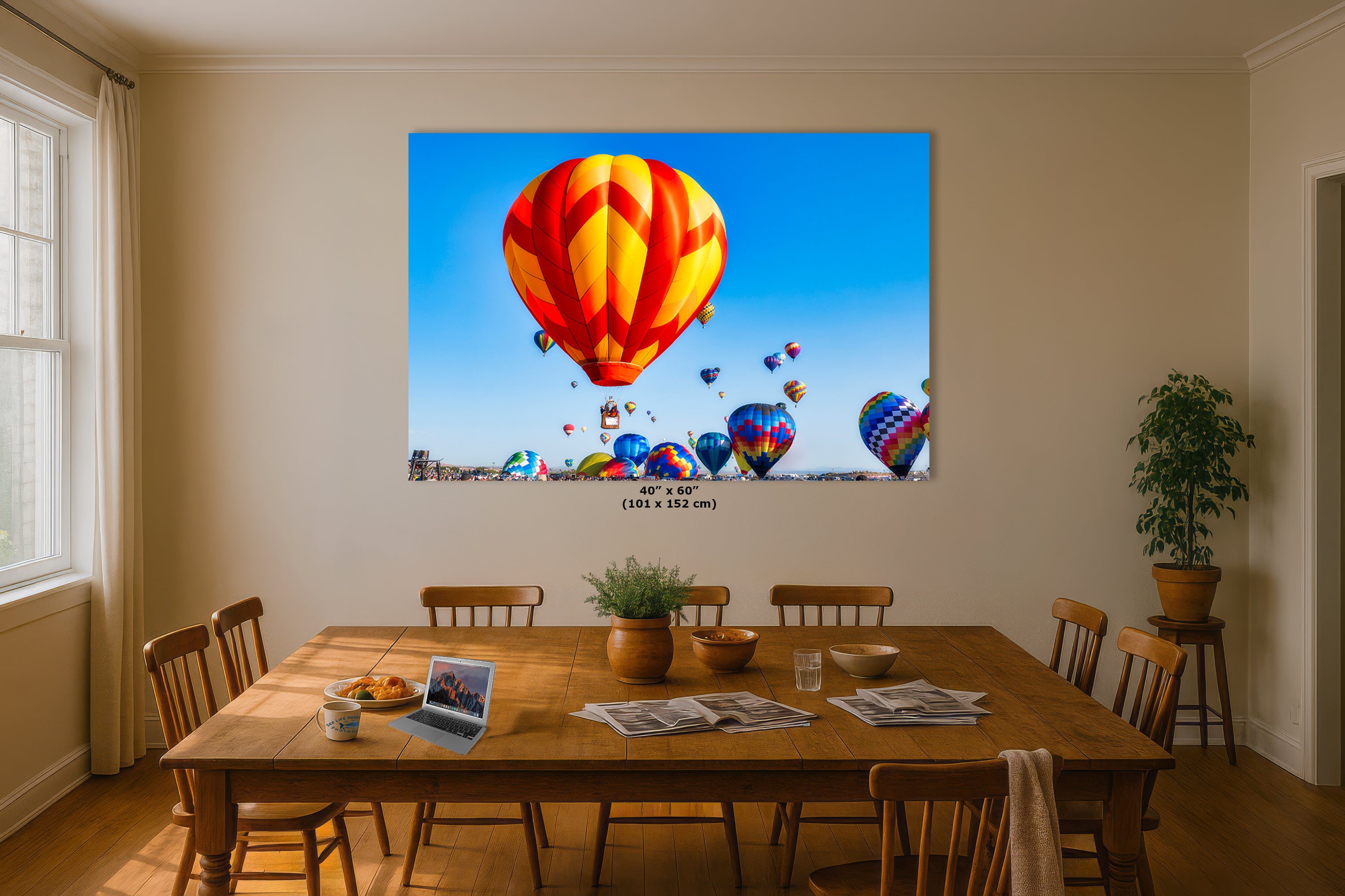 Hot Air Balloon Festival Mass Ascension | Albuquerque New Mexico Balloon Fiesta Wall Art | Office, Cubicle & House Decor