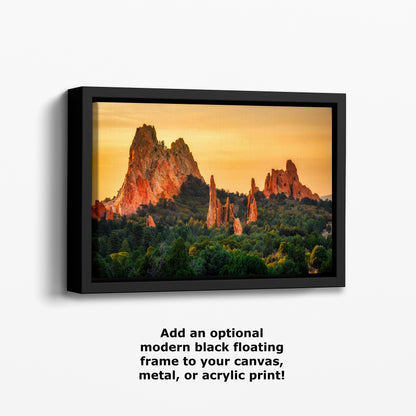 a picture of a mountain range with the words add an additional modern black floating frame