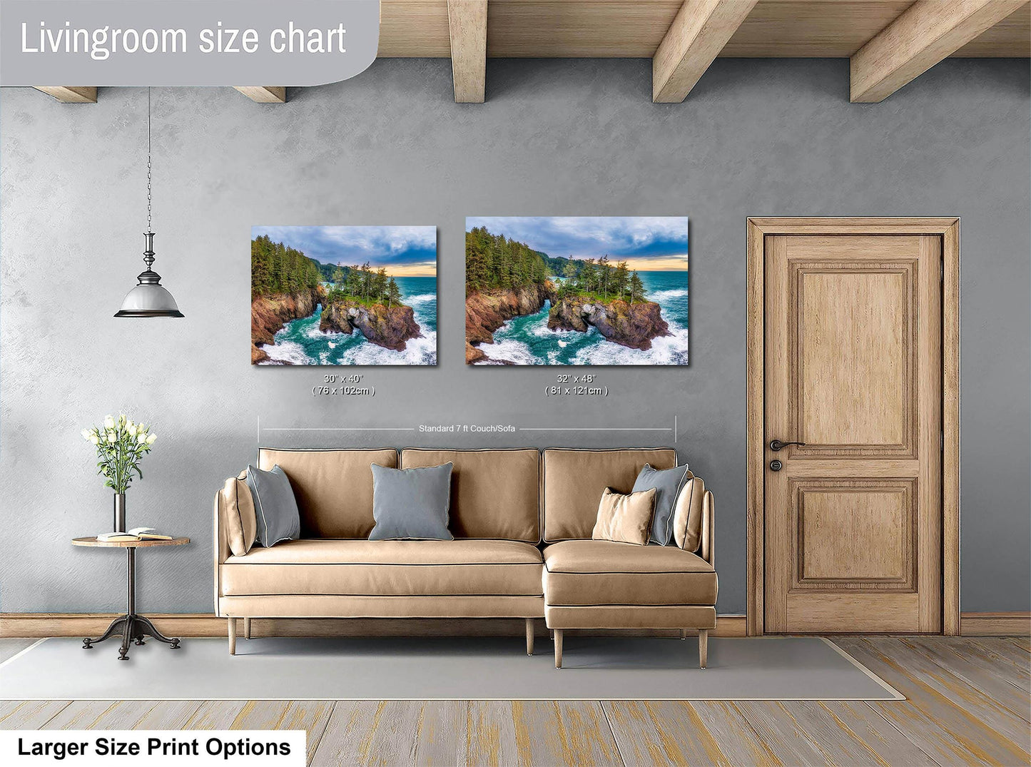 Serene Oregon Coast Seascape: Pacific Ocean Print - Nature Photography Wall Art for Home Decor