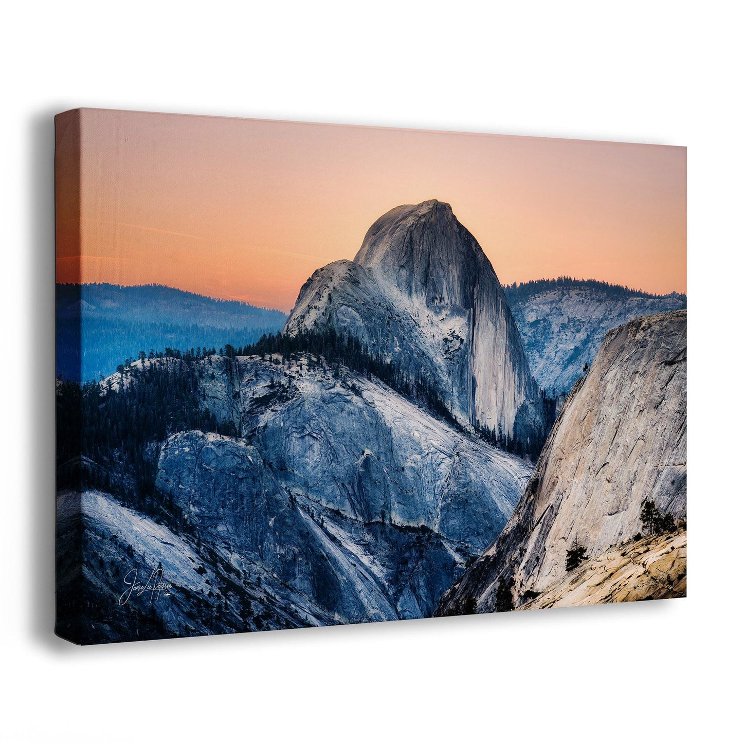 Glacier Point Yosemite National Park Mountain Picture, Half Dome Nature Photo Canvas Relaxation Artwork