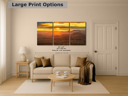 Grand Canyon National Park Sunset, Arizona Desert Picture Nature Photo, Bohemian Style Relaxation Artwork for Meditation, Apartment, Office & House Décor