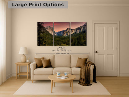 Yosemite National Park Mountain Picture Nature Photo Bohemian Relaxation Artwork for Meditation