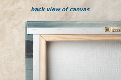 a close up of a window frame with the back view of canvas