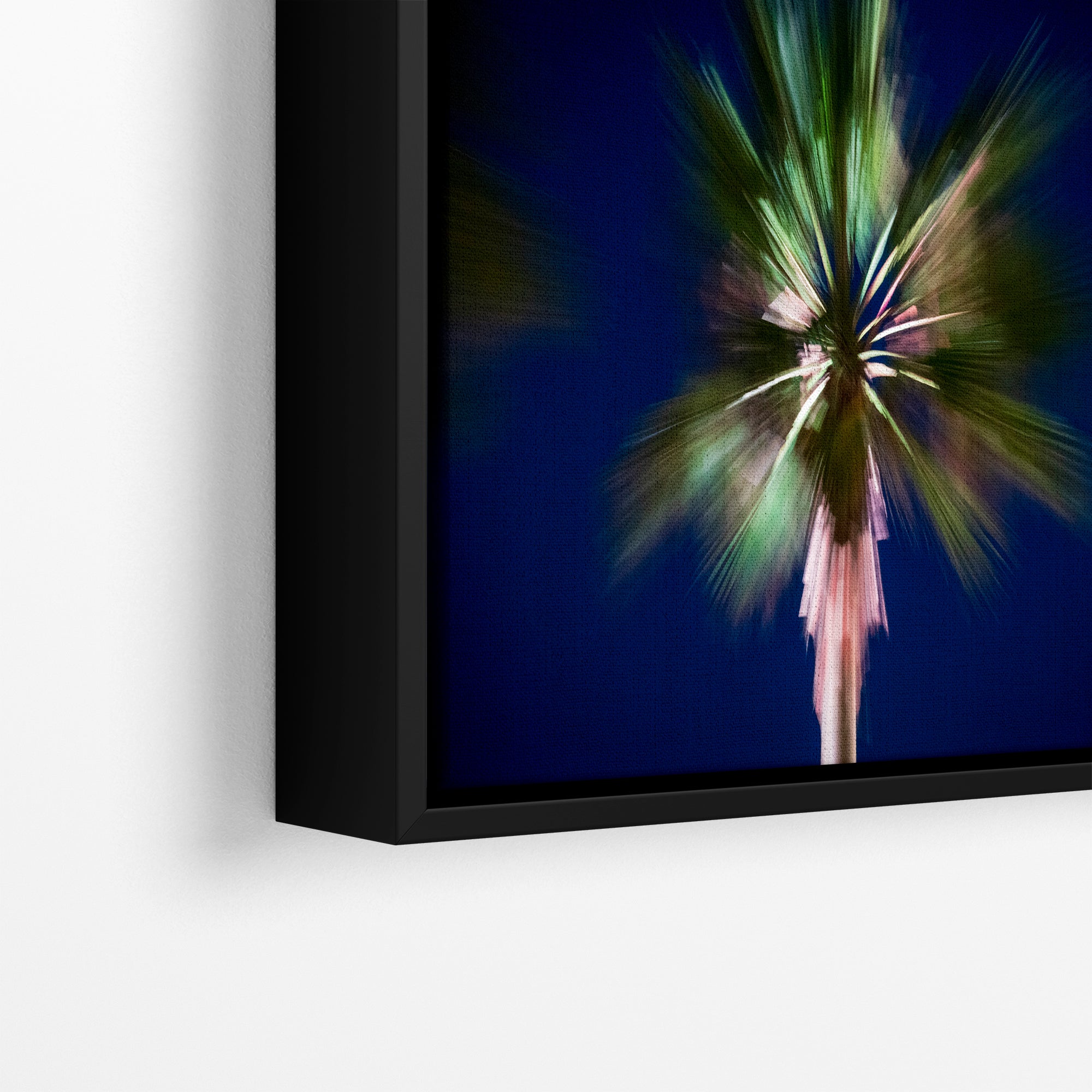 Palm Tree Forest Picture Impressionist Art Nature Photo Relaxation Artwork | Bohemian Style for Meditation, Office, & House Decor