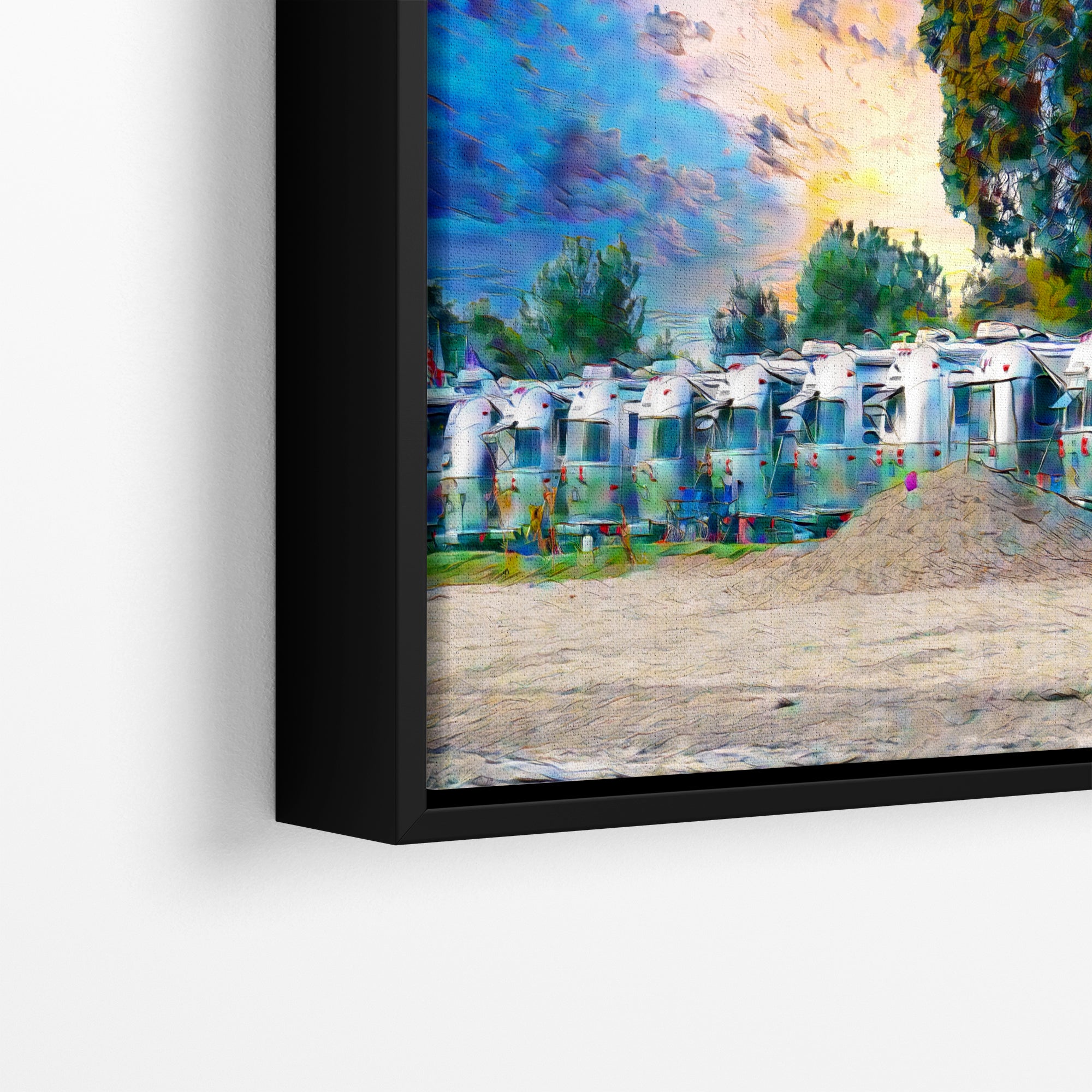 Airstream Trailer Beach Art Camping Decoration