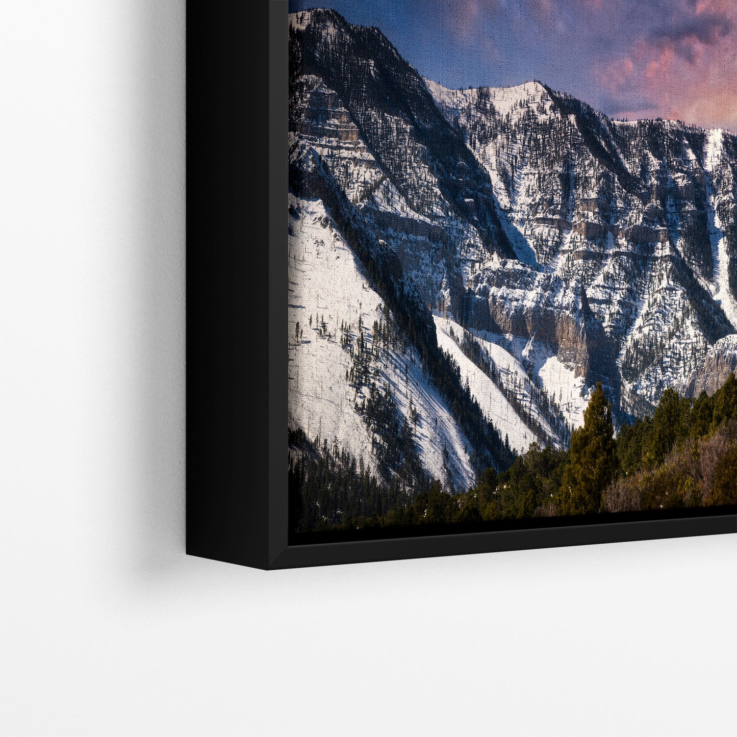 Mt Charleston Nevada Mountain Picture, Snowy Scenery Nature Photo Relaxation Artwork, Winter Landscape for Office, Dorm, Bohemian Decor