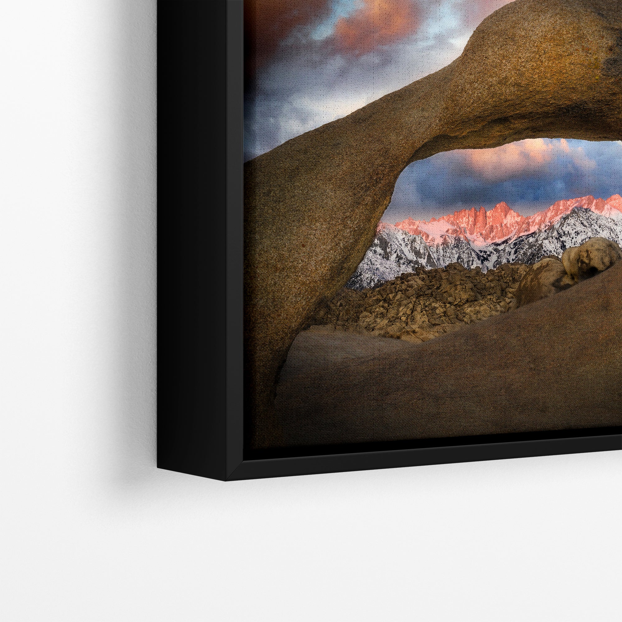 Mount Whitey & Mobius Arch Mountain Picture, Nature Photo from Alabama Hills for Relaxation Art for Meditation, Office, and House Decor