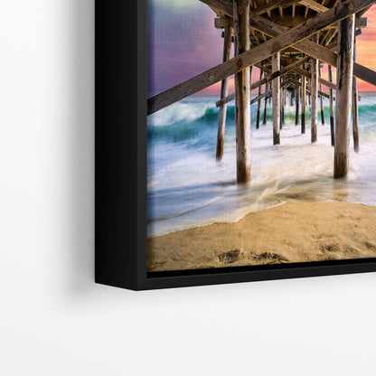 Southern California Coastline Ocean Picture Nature Photo, Relaxation Artwork, Newport Beach Pier Wall Art, Coastal Decor for Meditation