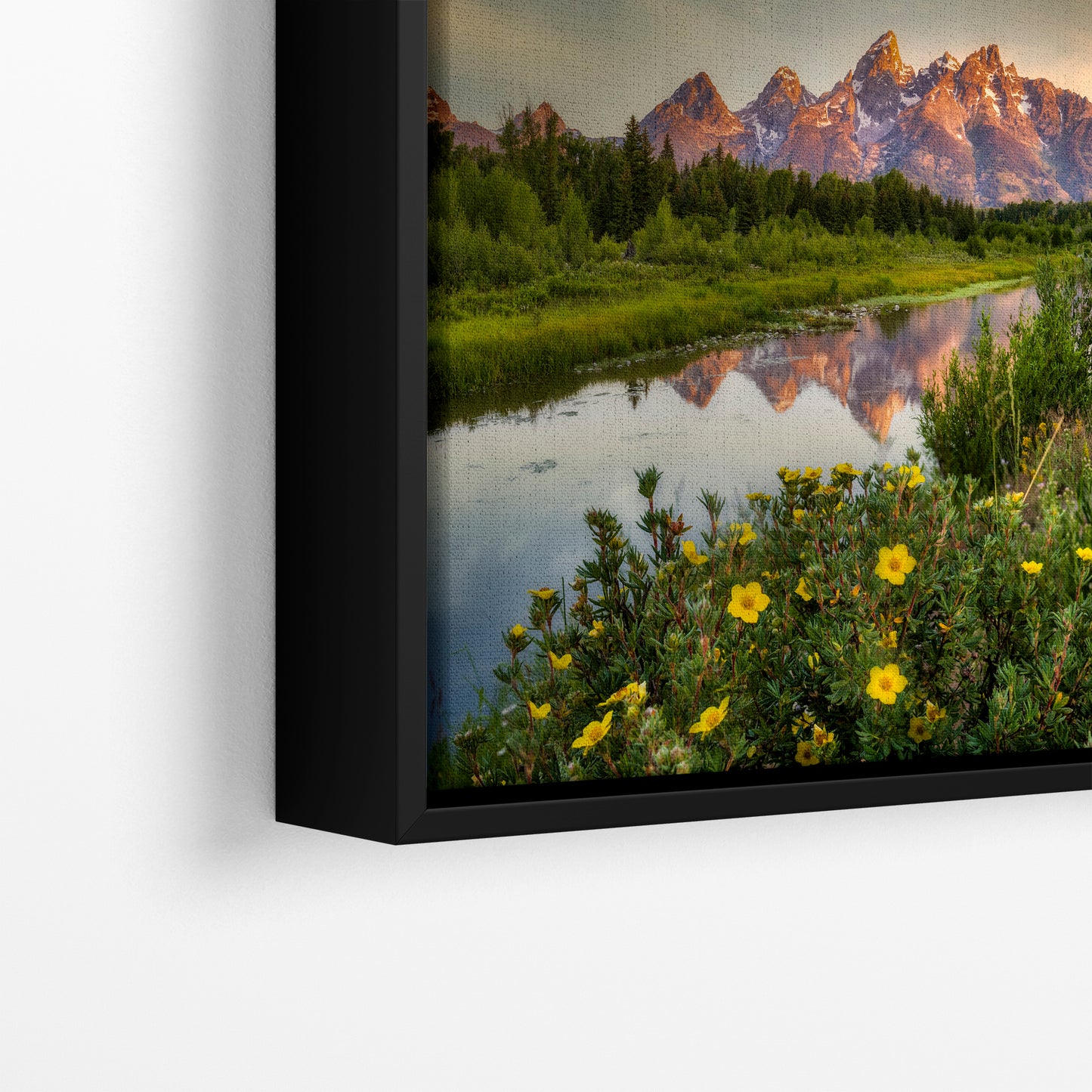 Grand Teton National Park Mountain Picture, Schwabacher Landing Nature Photo for Bohemian Decor and Meditation Artwork