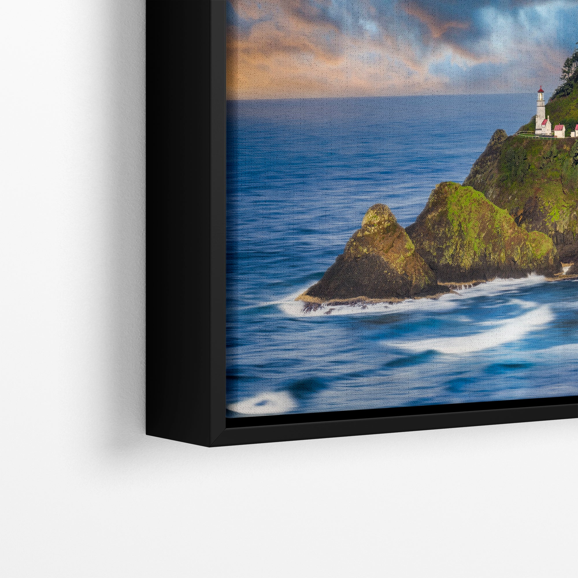 Heceta Head Lighthouse Picture, Oregon Coast Ocean Picture, Pacific Northwest Beach Photo Framed Coastal Decor for Ocean Lovers