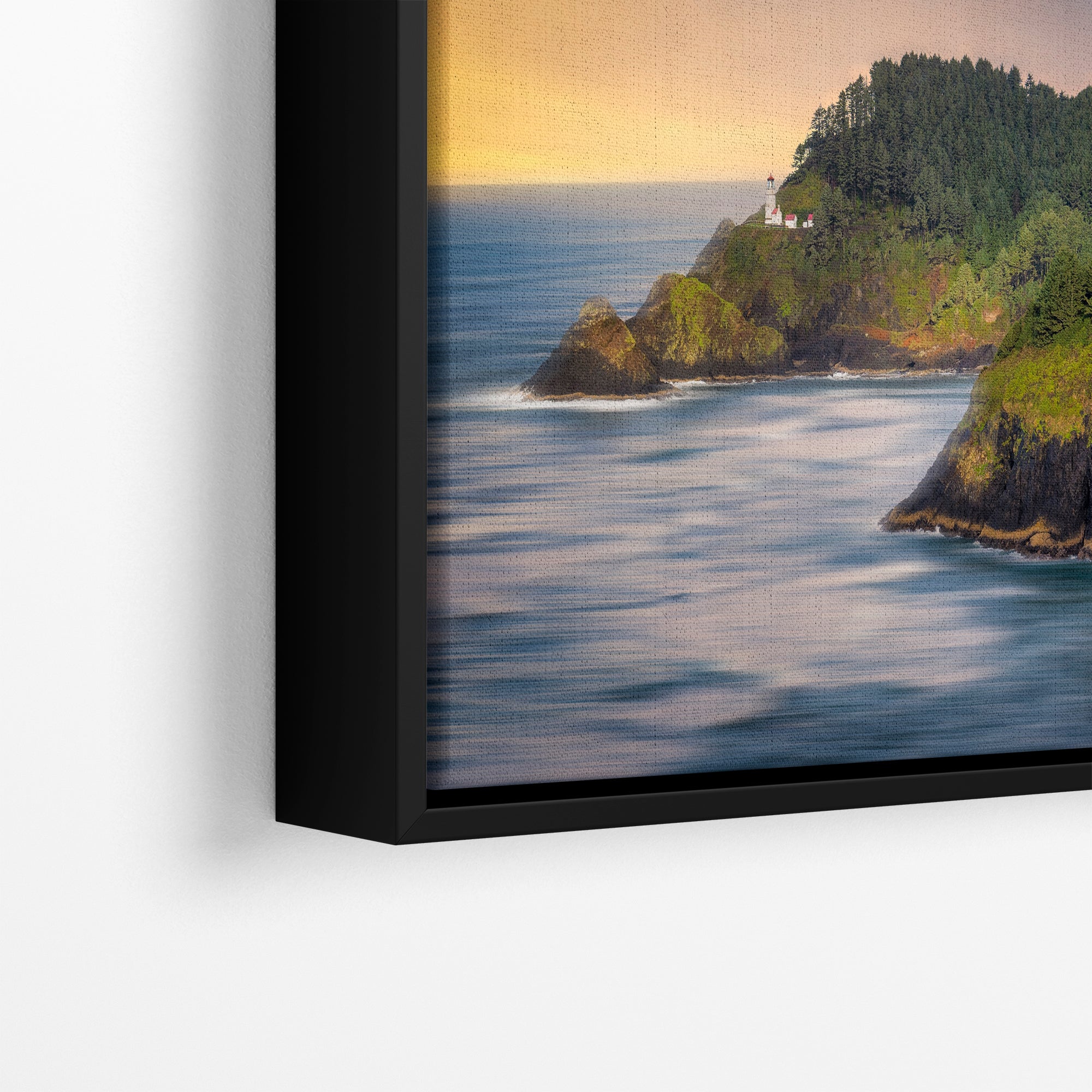 Haceta Head Lighthouse Picture, Oregon Coastline Ocean Picture, Pacific Northwest Beach Photo Framed Coastal Decor for Ocean Lovers