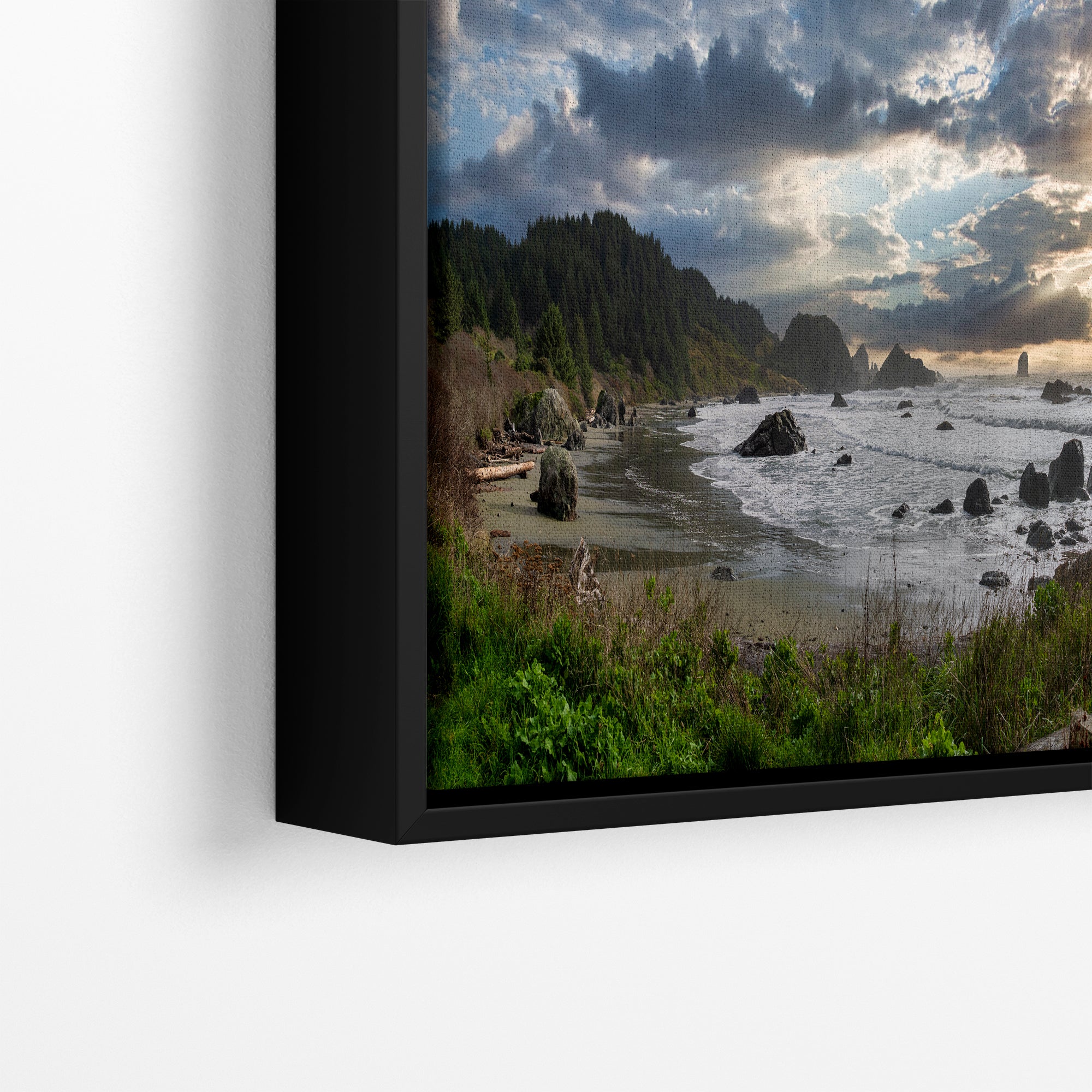 Lone Ranch Beach Oregon Coast Ocean Picture, Panorama Pacific Northwest Nature Photo Relaxation Artwork for Meditation, Apartment, Office & House Decor