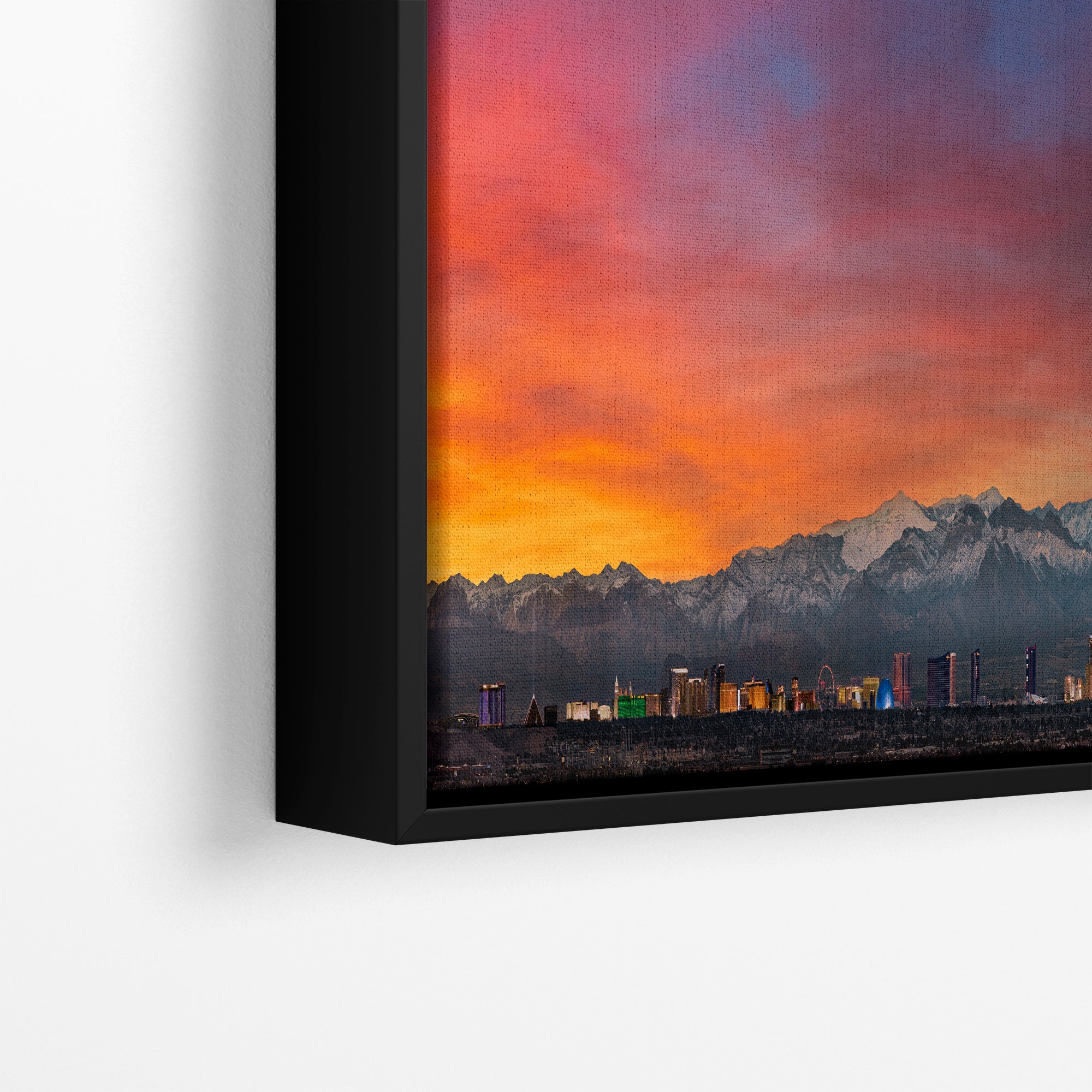Las Vegas Nevada Panorama Photo Skyline Art Print House Decor, Desert Sunset Wall Art, on Premium Paper, Aluminum Metal, or Canvas