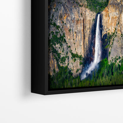 Bridalveil Falls Yosemite National Park Nature Photo Close Up, Relaxation Artwork Waterfall Picture for Meditation, Dorm Room, Office, and House Decor