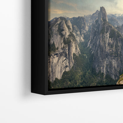 Glacier Point Yosemite National Park Nature Photo Relaxation Artwork of Half Dome for Meditation, Office, and House Decor