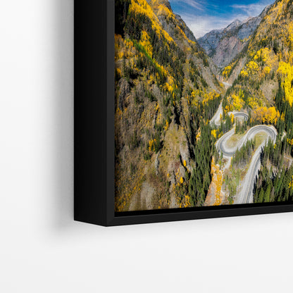 Colorado San Juan Mountain Picture, Million Dollar Highway Fall Colors Aspen Trees Forest Picture, Nature Photo for Relaxation Artwork, Meditation and House Decor